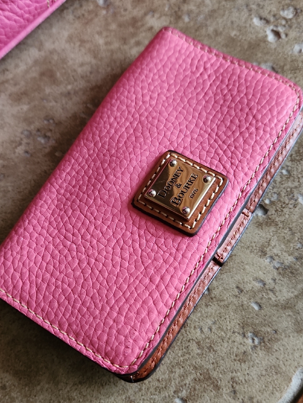 Dooney & Bourke Pink Pebbled Leather Baby Domed Satchel with Matching Wallet - Picture 13 of 16